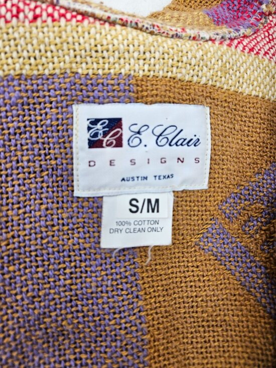 E Clair Designs Southwestern Vest Womens S/M Cactus Horseshoe Lasso - Picture 5 of 5